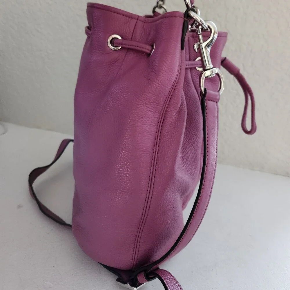 Coach Avery Purple Leather Shoulder Bag Handbag